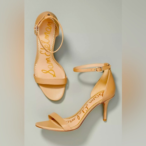 Sam Edelman Shoes - Sam Edelman Nude Beige neutral Patti Sandal Heels Ankle Strap 8.5